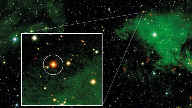 Una stella supergigante blu si muove a velocità nella Via Lattea