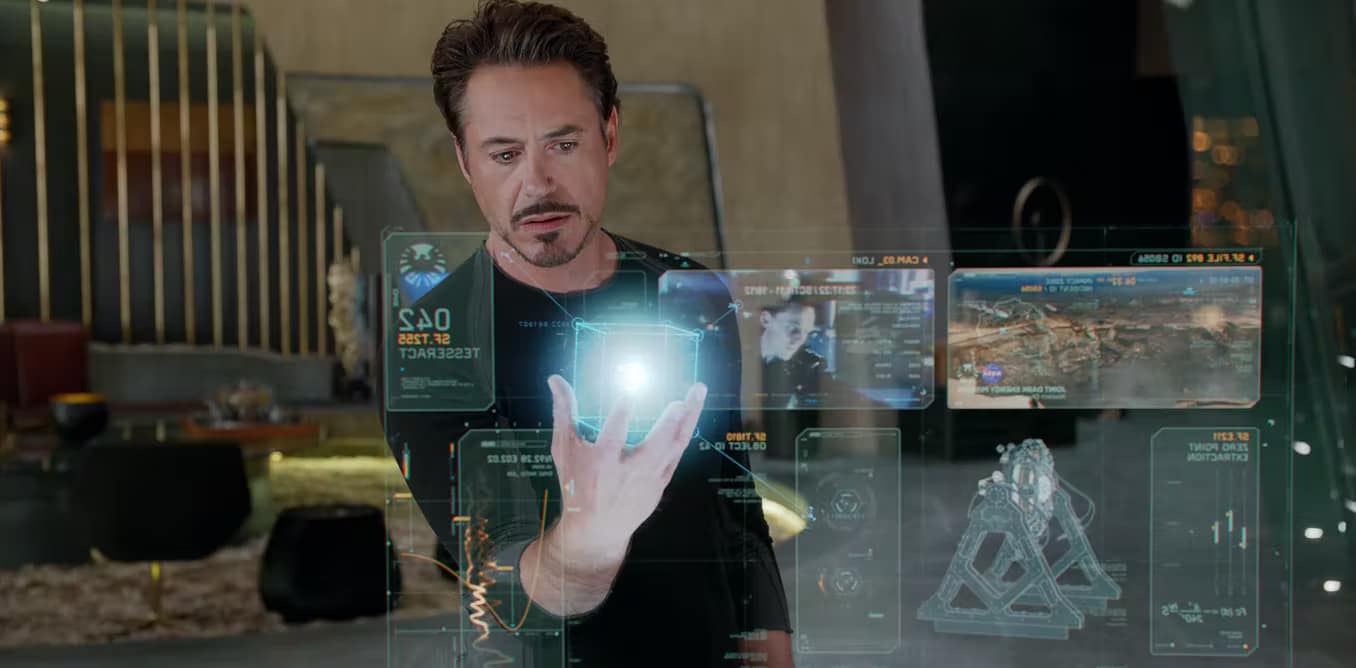 Robert Downey Jr. nel ruolo di Iron Man.