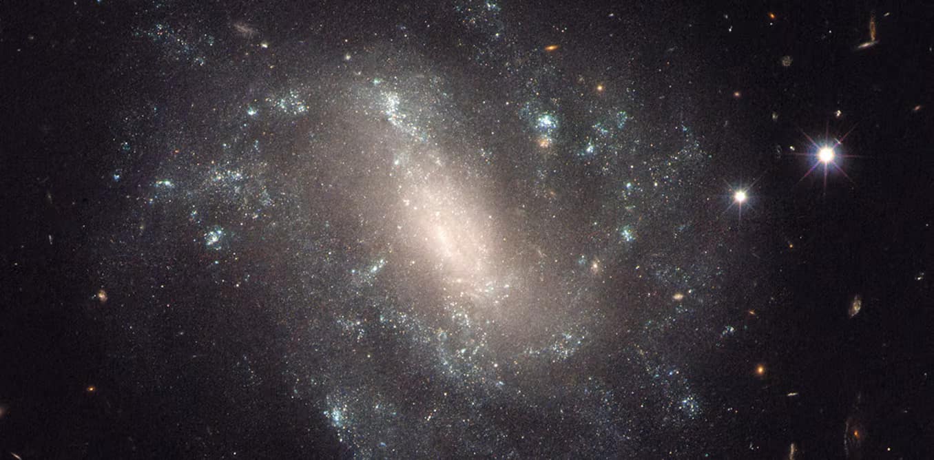 Una delle galassie studiate dal telescopio spaziale Hubble per determinare il tasso di espansione dell'universo