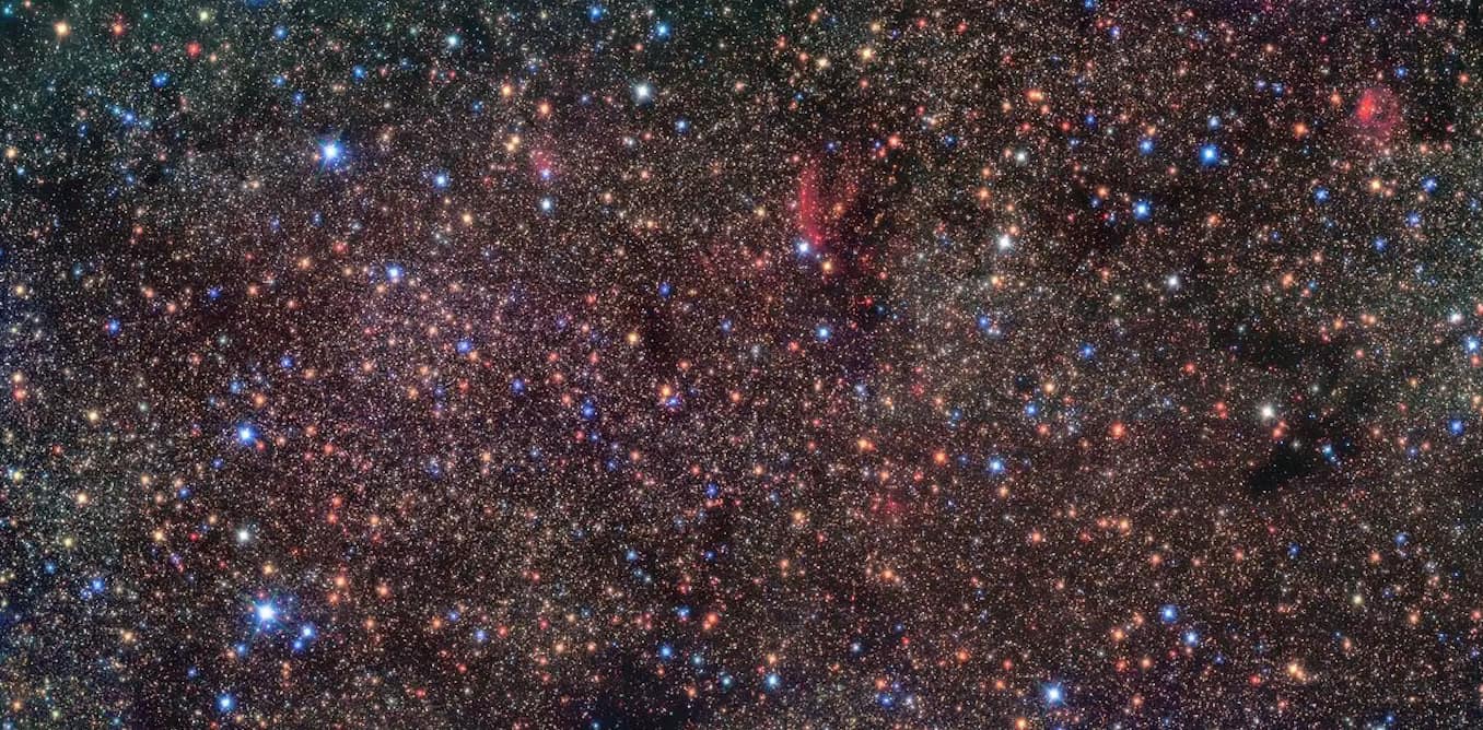 Vista a infrarossi del Sagittario B1, una regione vicino al centro della Via Lattea