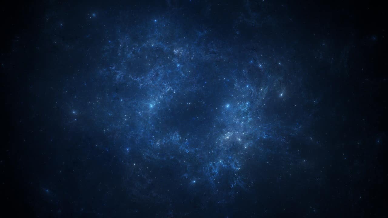 simulazione di un ammasso di galassie