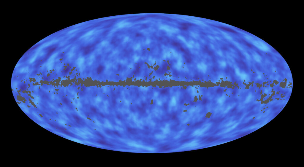 Una mappa a tutto cielo della missione Planck mostra la materia vista dalla Terra fino ai limiti dell'Universo osservabile