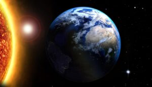 Rappresentazione della Terra intorno al Sole